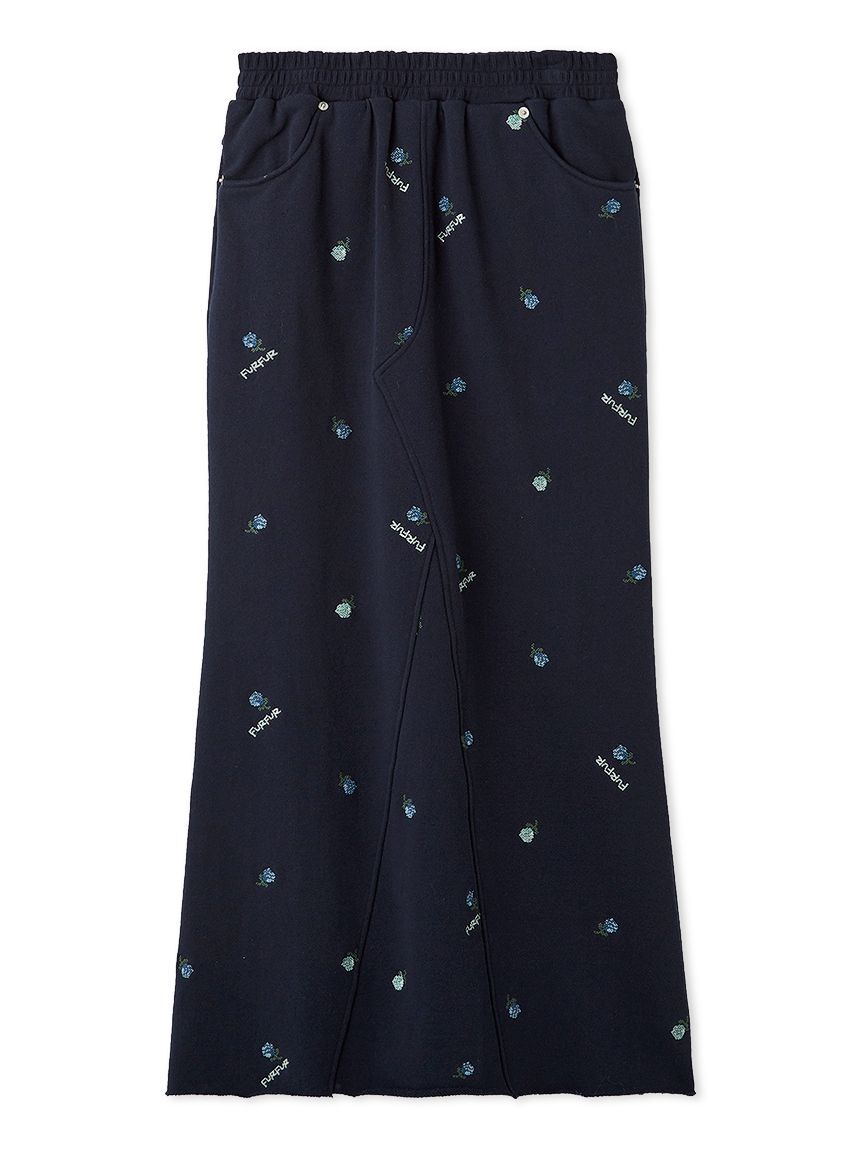 FURFUR「フラワー刺繍スウェットスカート」|スカート|