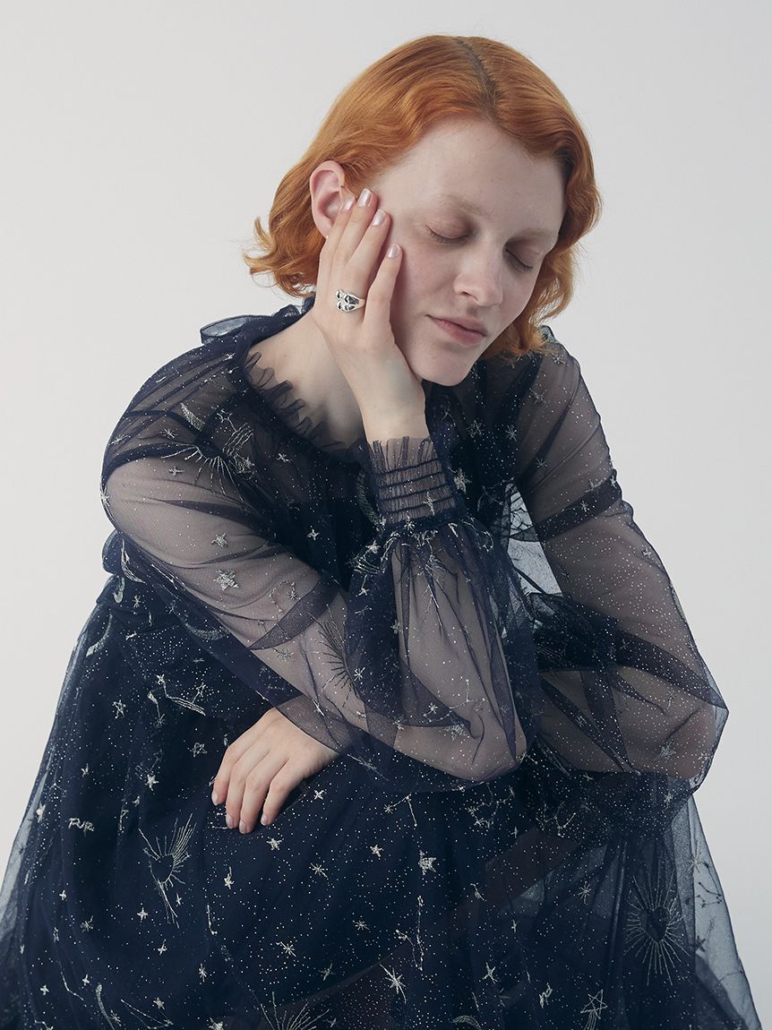 FURFUR「【限定サイズ】Twilightラメチュール刺繍ドレス」|ドレス|