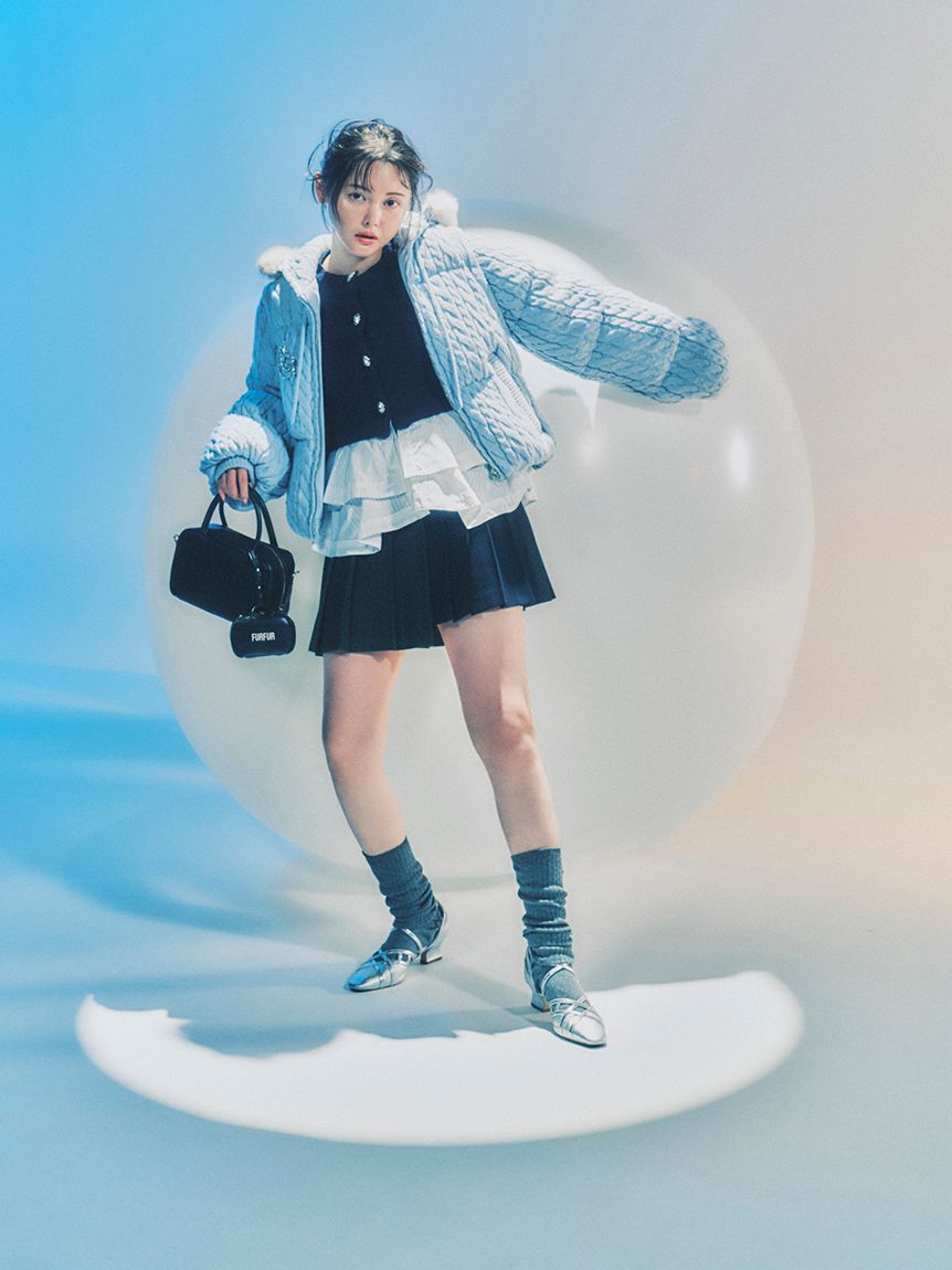 FURFUR「バイカラープリーツミニスカート」|スカート|