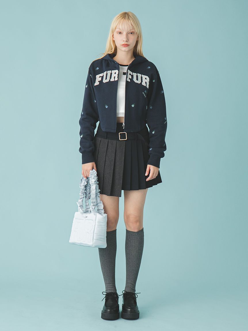 FURFUR「バイカラープリーツミニスカート」|スカート|