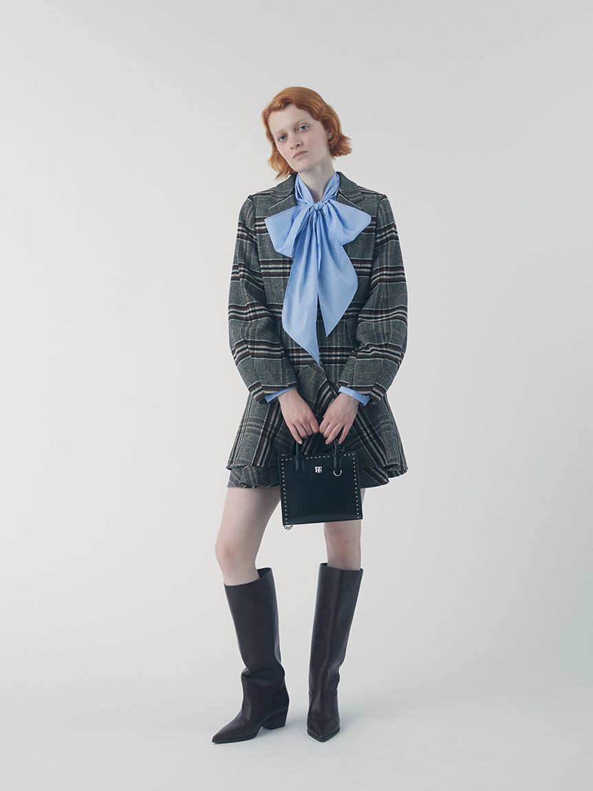 FURFUR「ビジュー付きボウタイブラウス」|シャツ・ブラウス|