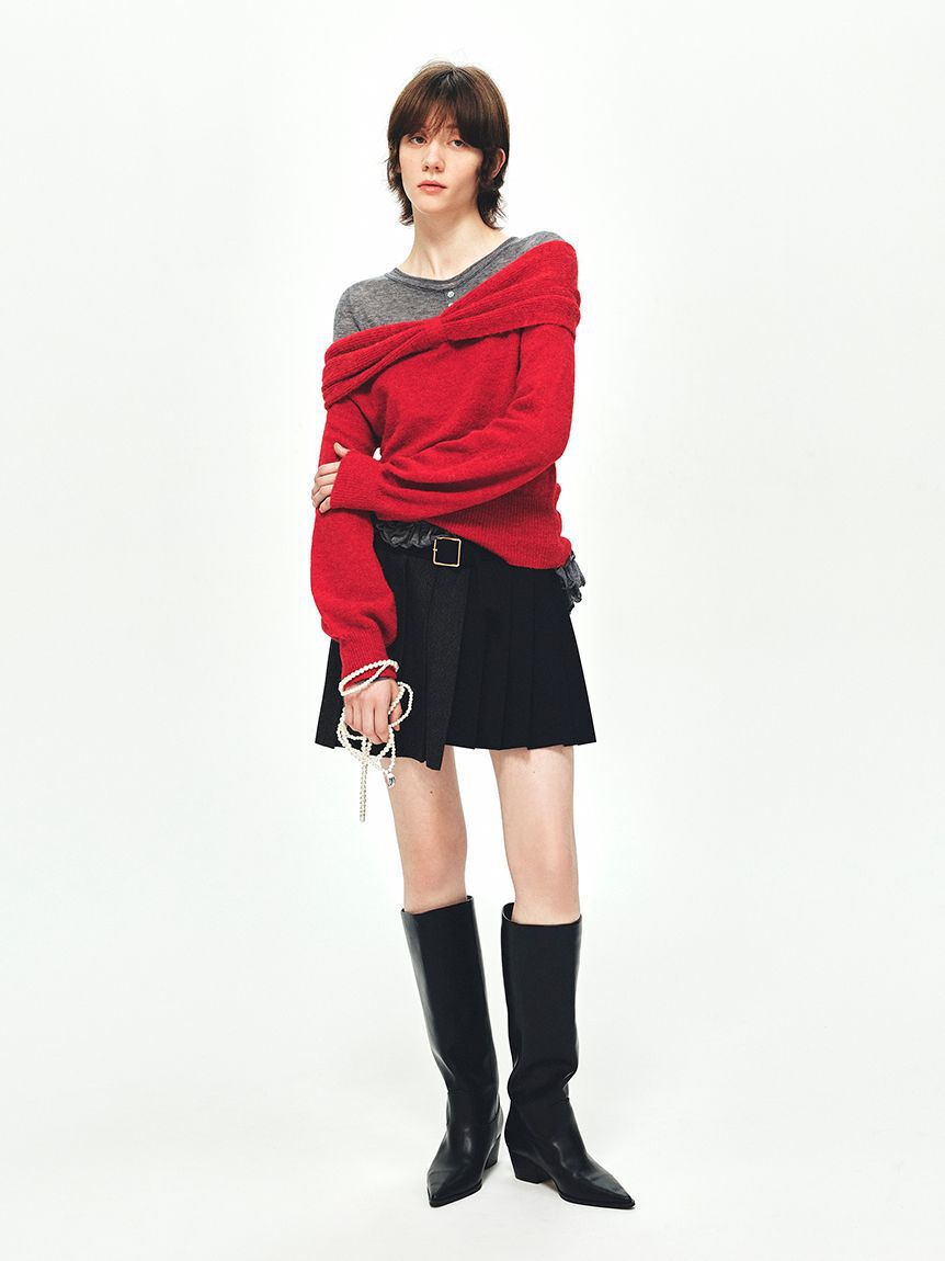 FURFUR「リボンモヘアニットトップス」|ニット・セーター|