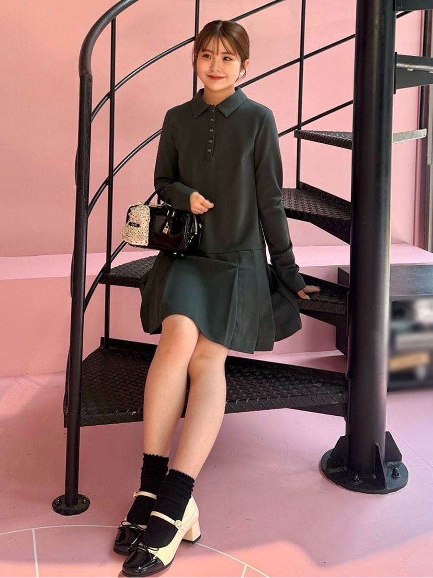 SNIDEL「衿つきプリーツカットミニワンピース」|ワンピース|