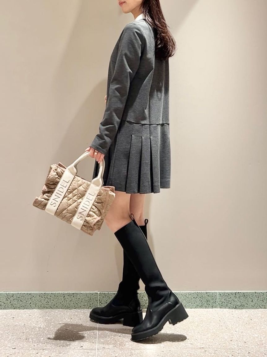 SNIDEL「衿つきプリーツカットミニワンピース」|ワンピース|