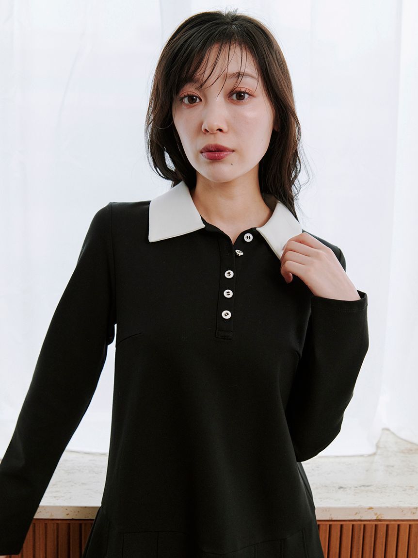 SNIDEL「衿つきプリーツカットミニワンピース」|ワンピース|