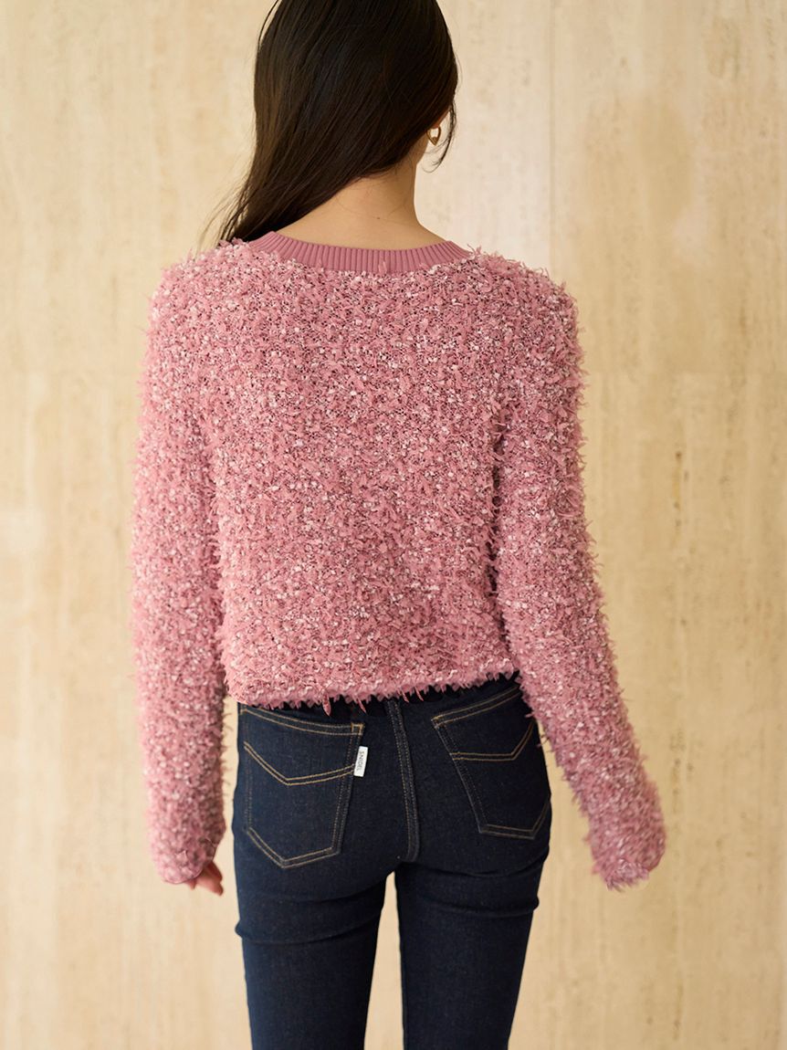 SNIDEL「ミックスツイードライクニットカーディガン」|ニット・セーター|