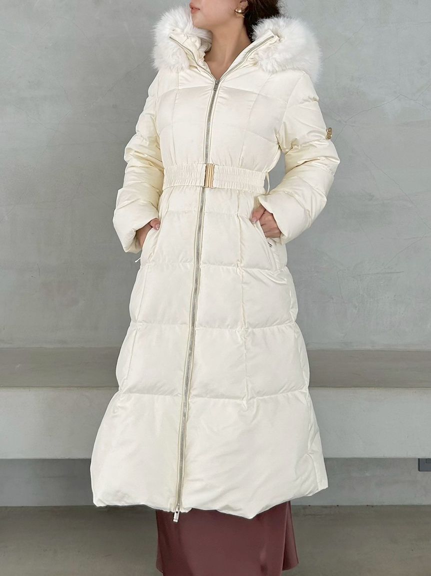 SNIDEL「【00サイズあり】スタイルアップフレンチダウンロングコート」|ダウン|