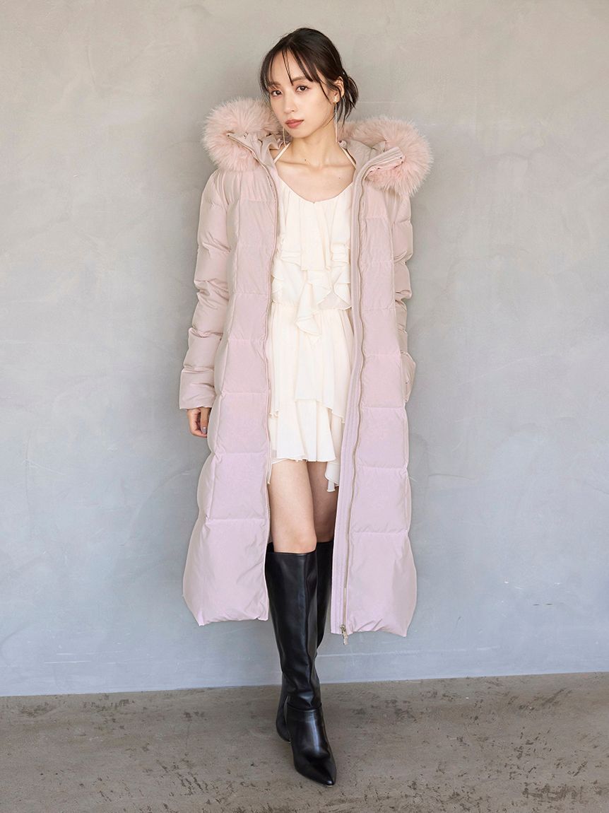 SNIDEL「【00サイズあり】スタイルアップフレンチダウンロングコート」|ダウン|