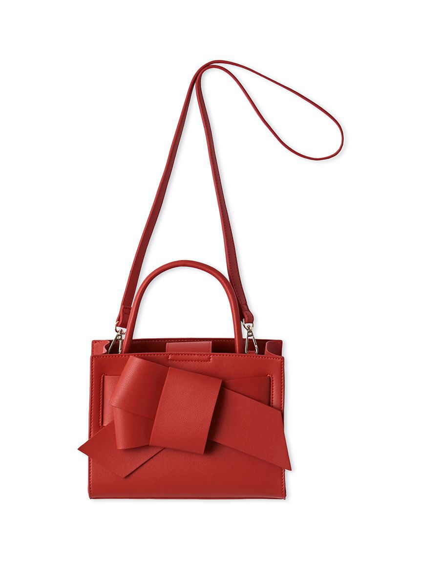 FRAY I.D「【ルエル】リボンミドルバッグ」|ハンドバッグ|RED