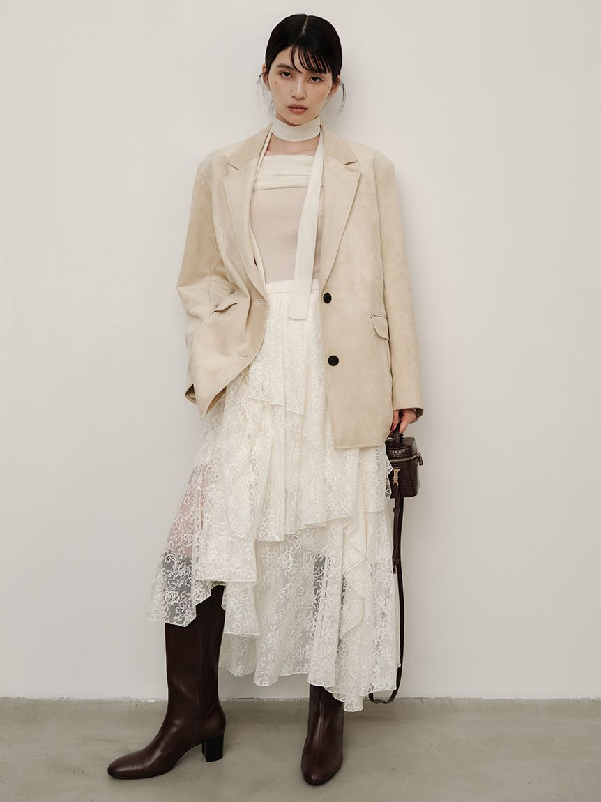 FRAY I.D「アシメフレアスリットティアードスカート」|スカート|