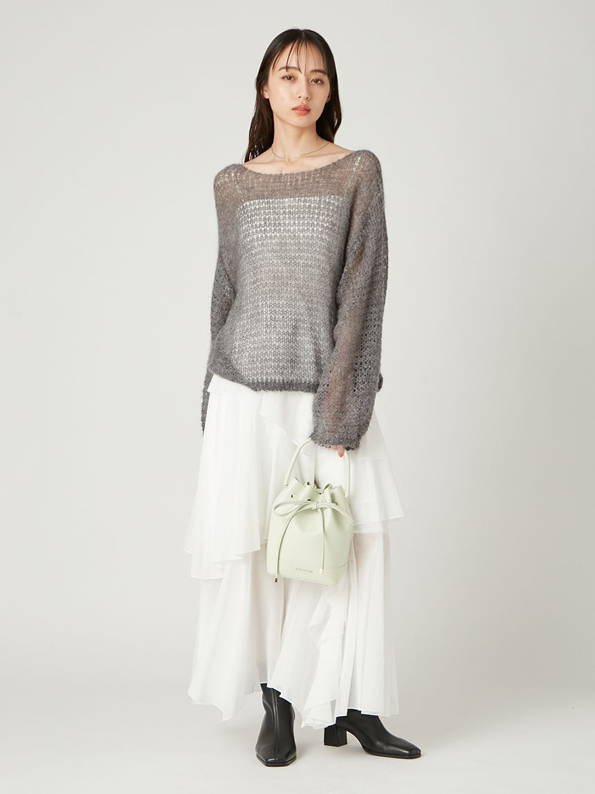 FRAY I.D「アシメフレアスリットティアードスカート」|スカート|