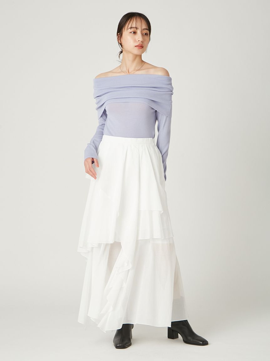FRAY I.D「アシメフレアスリットティアードスカート」|スカート|