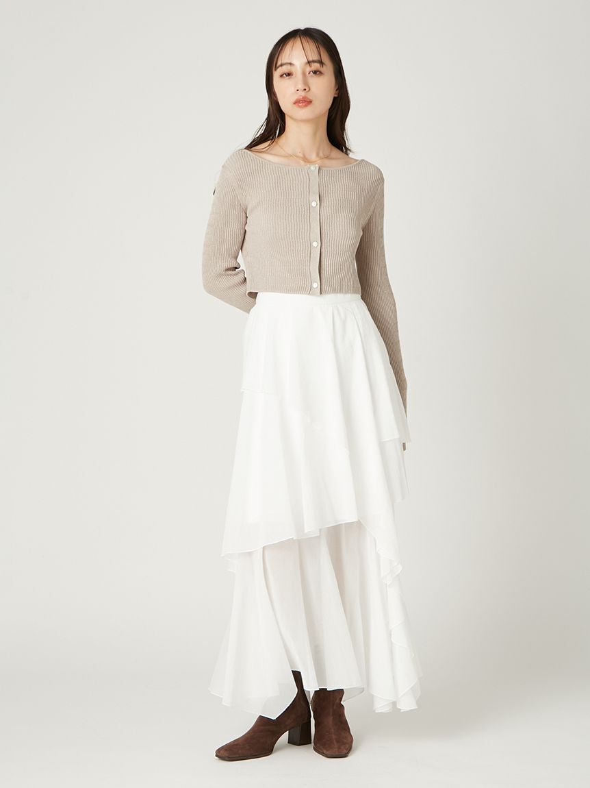 FRAY I.D「アシメフレアスリットティアードスカート」|スカート|