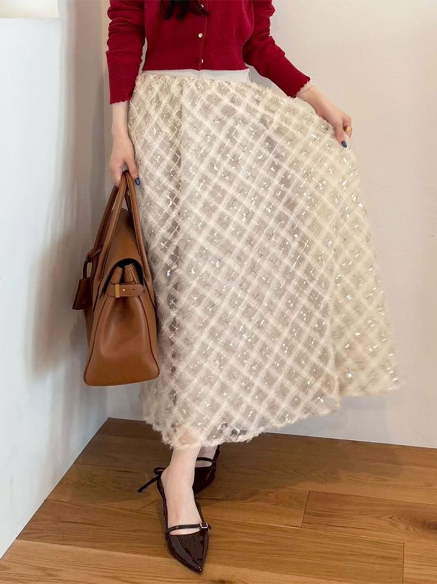 LILY BROWN「クロスチュールボリュームスカート」|スカート|