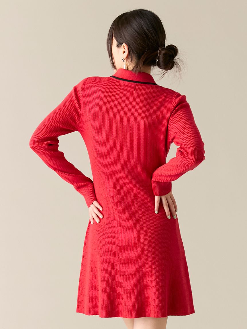 LILY BROWN「【LILY BROWN&times;MARY QUANT】デイジー釦付きビジューミニニットワンピース(Hearts2Hearts着用)」|ワンピース|