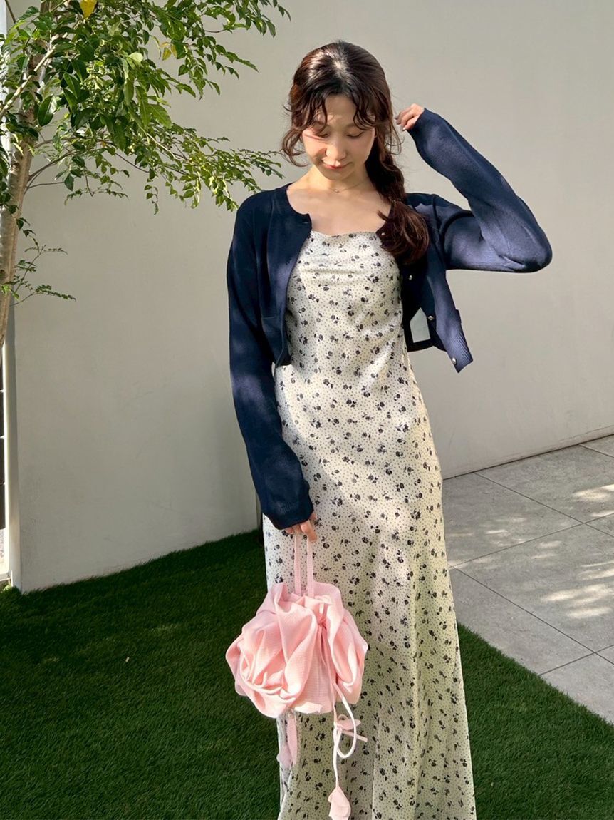 LILY BROWN「カーデセットプリントキャミワンピース」|ワンピース|