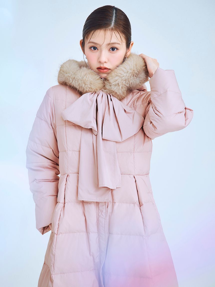 CELFORD「【撥水】フードリボンロングダウンコート」|ダウン|