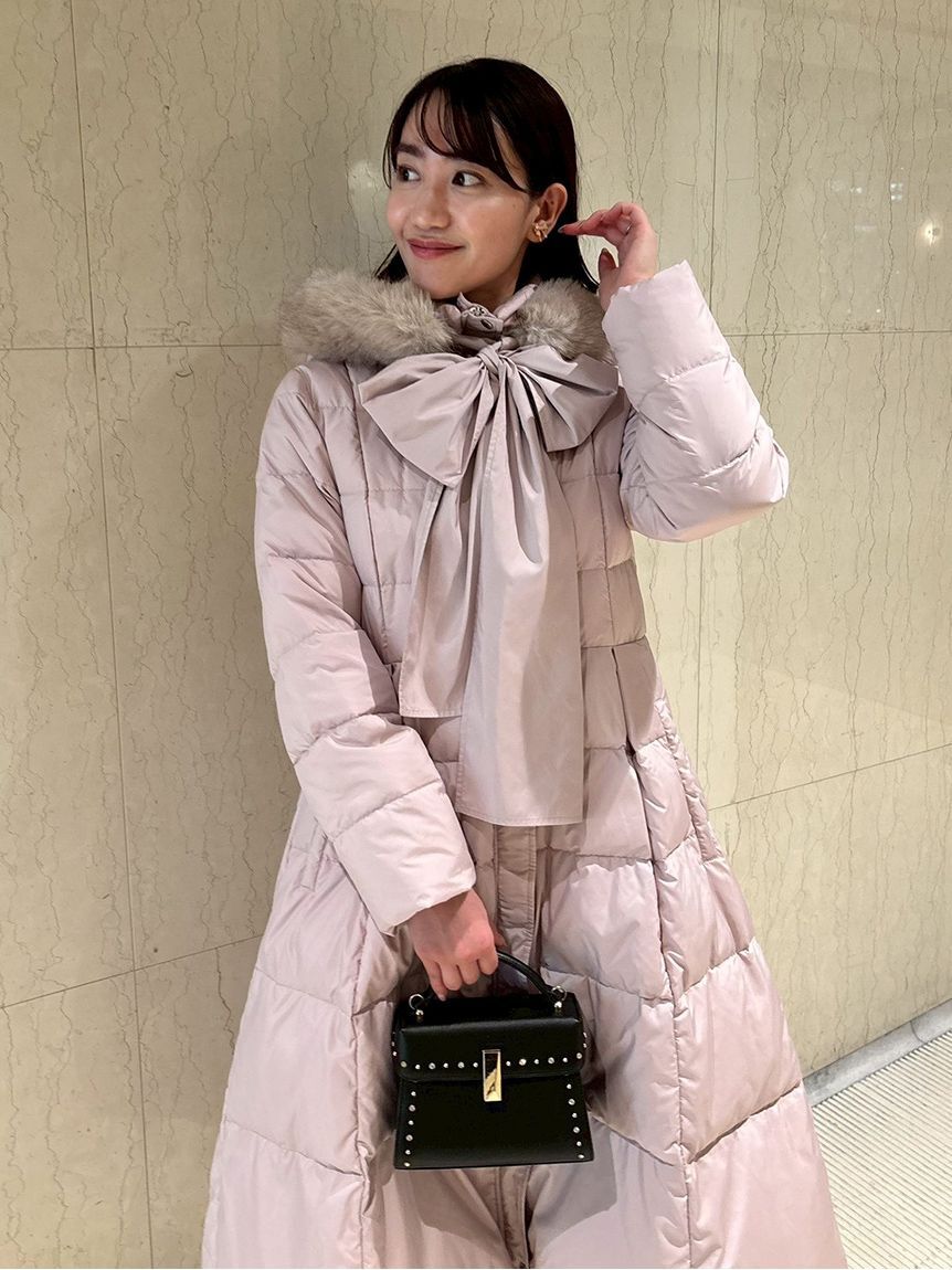 CELFORD「【撥水】フードリボンロングダウンコート」|ダウン|