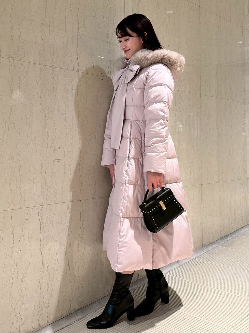 CELFORD「【撥水】フードリボンロングダウンコート」|ダウン|