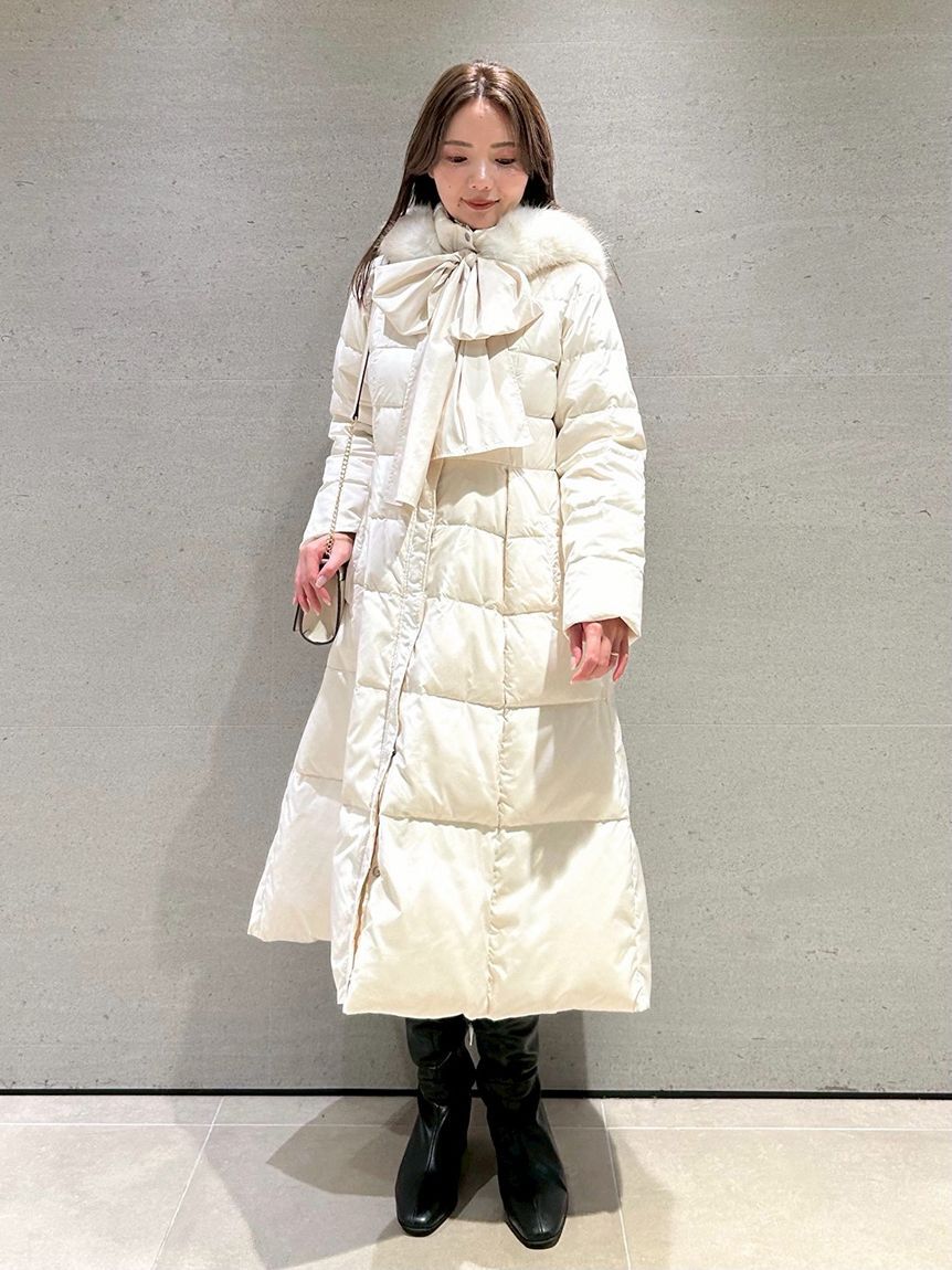 CELFORD「【撥水】フードリボンロングダウンコート」|ダウン|
