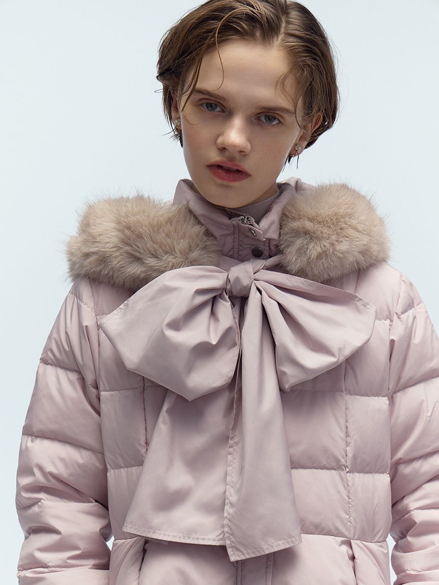 CELFORD「【撥水】フードリボンロングダウンコート」|ダウン|