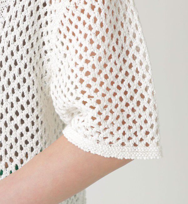  「オープンワークニットポロシャツ」|ポロシャツ|