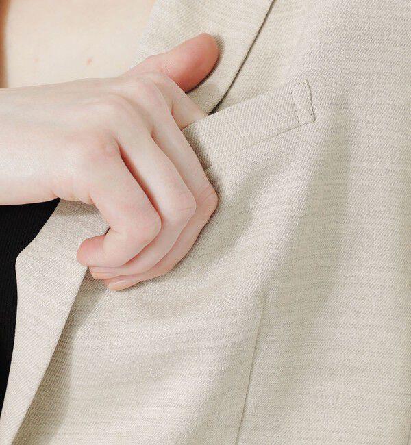  「ウォッシャブルハーフスリーブジャケット」|テーラードジャケット|