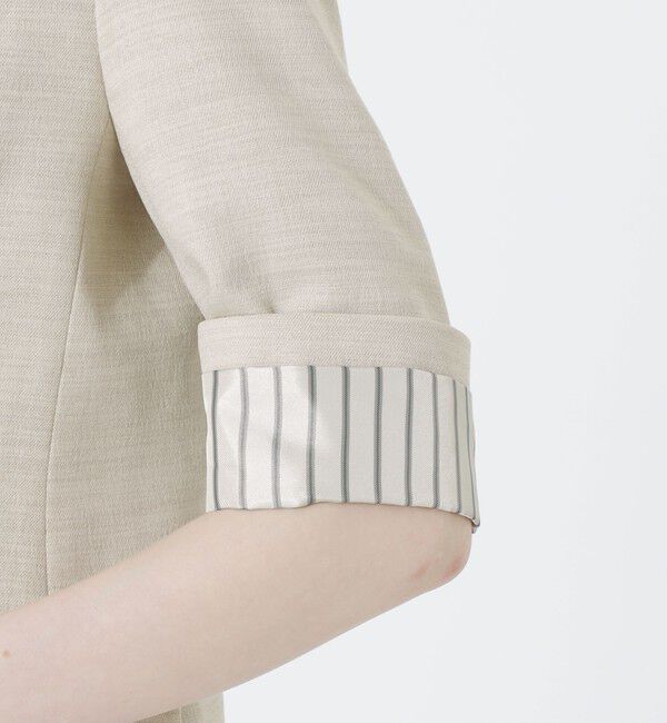  「ウォッシャブルハーフスリーブジャケット」|テーラードジャケット|