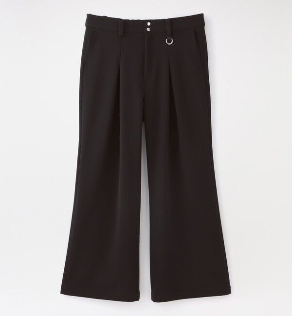  「ダブルクロスワイドスラックス」|スラックス|ブラック