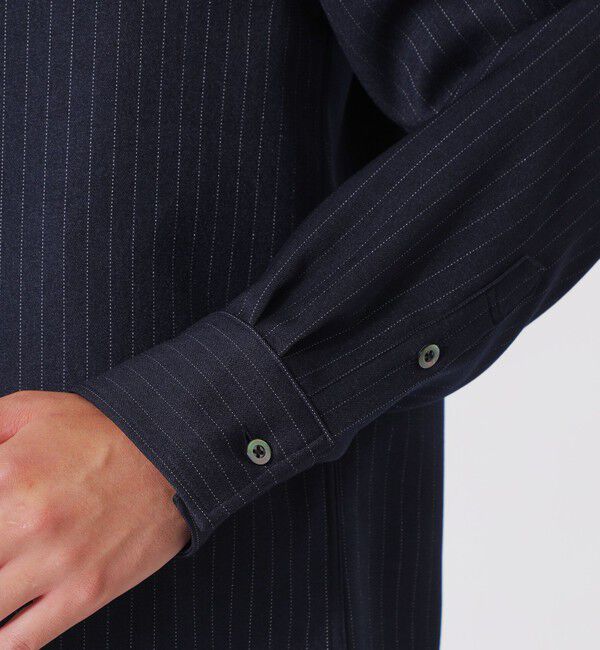  「ピンストライプジップシャツ」|シャツ・ブラウス|