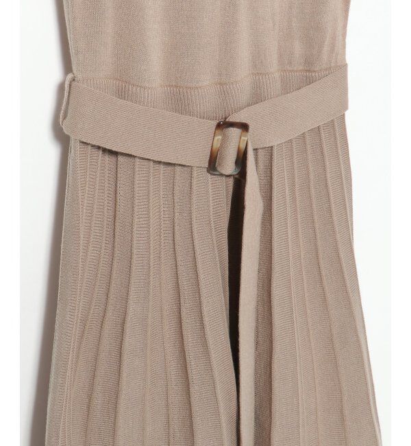 IKKA LOUNGE「フィット＆フレアニットプリーツワンピース」|その他|