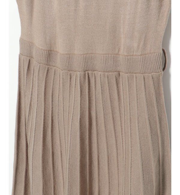 IKKA LOUNGE「フィット＆フレアニットプリーツワンピース」|その他|