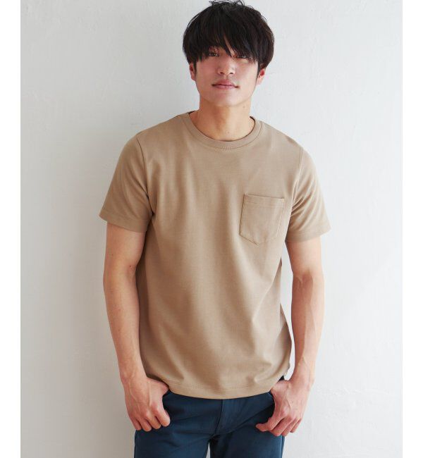 ikka「ライトダンボールＷフェイスＴ」|Tシャツ・カットソー|ベージュ