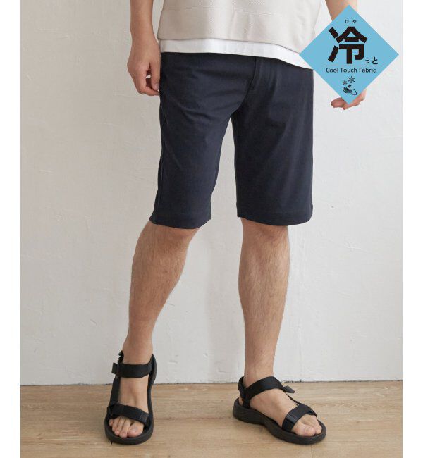 ikka「【接触冷感】EASY STRETCH冷感5ポケットショートパンツ」|その他|ネイビー