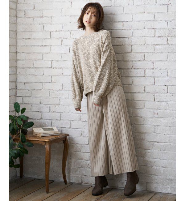 ikka「太畦モールニット」|プルオーバー|