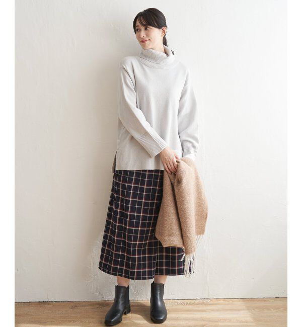ikka「ワイドタートルネックニットプルオーバー」|プルオーバー|