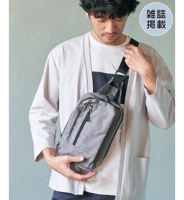 ikka「メランジスクエアボディバッグ」|その他|グレー