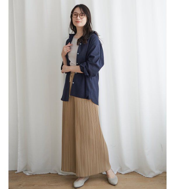 ikka「フレンチリネンMIX長袖シャツ」|シャツ・ブラウス|