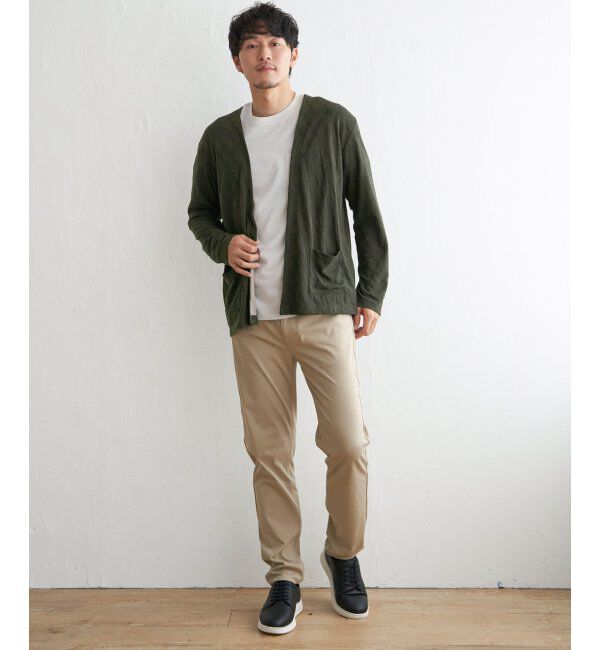 ikka「ジャカードボタンレスカーディガン」|カーディガン|