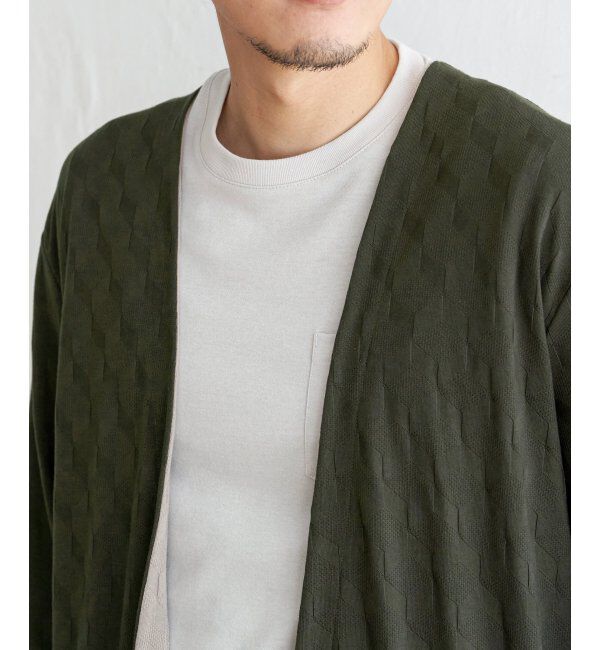 ikka「ジャカードボタンレスカーディガン」|カーディガン|