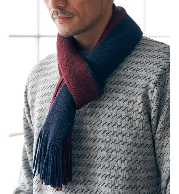 ikka「ラッセルバイカラーマフラー」|マフラー|