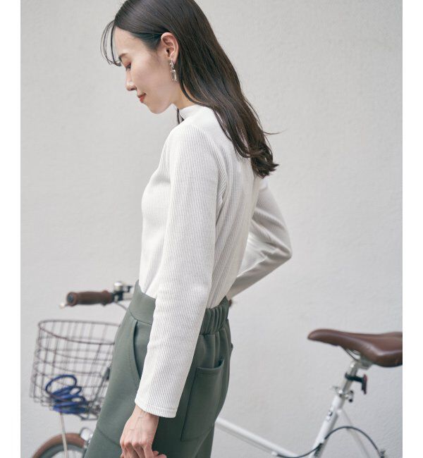 ikka「前後2WAY三角テレコプルオーバー」|Tシャツ・カットソー|