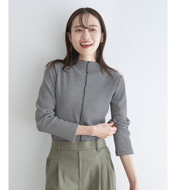 ikka「前後2WAY三角テレコプルオーバー」|Tシャツ・カットソー|