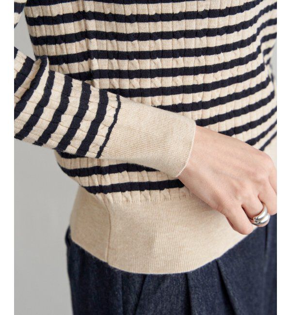 IKKA LOUNGE「ミニケーブルニットプルオーバー」|プルオーバー|