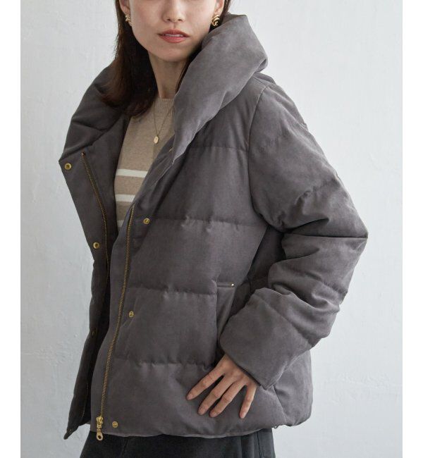 ikka「細コール洗えるダウンジャケット」|その他|コーヒー