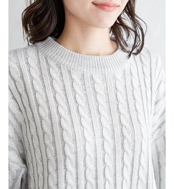 ikka「ケーブルニットプルオーバー」|プルオーバー|