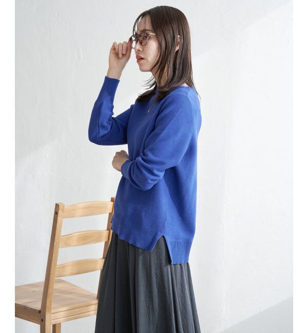 ikka「【洗濯機で洗える】GOKU楽ニットプルオーバー」|プルオーバー|