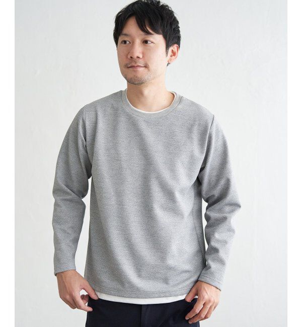 ikka「【雑誌MonoMax4月号掲載】パイナップルレイヤードロンT」|Tシャツ・カットソー|