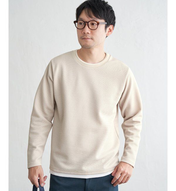 ikka「【雑誌MonoMax4月号掲載】パイナップルレイヤードロンT」|Tシャツ・カットソー|