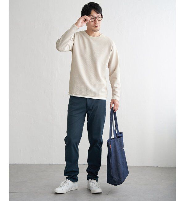 ikka「【雑誌MonoMax4月号掲載】パイナップルレイヤードロンT」|Tシャツ・カットソー|